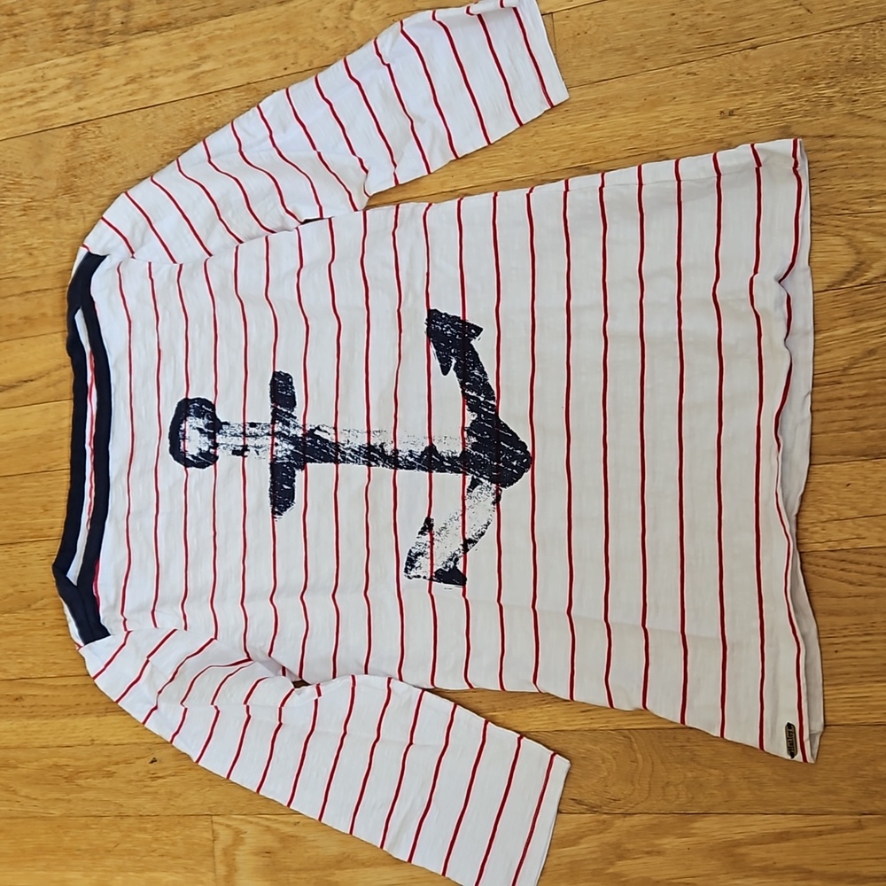 Hatley Breton top Anchor striped shirt XS